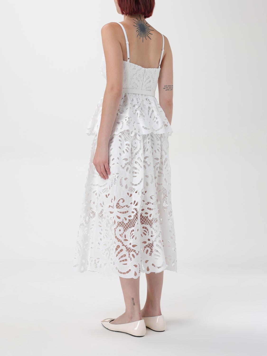 SELF-PORTRAIT VESTIDO: Vestido mujer Self-portrait, Blanco - Img 2