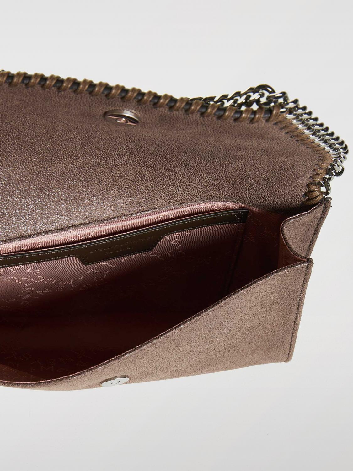 STELLA MCCARTNEY BORSA MINI: Borsa Falabella Stella McCartney in pelle sintetica cracklè, Beige - Img 4