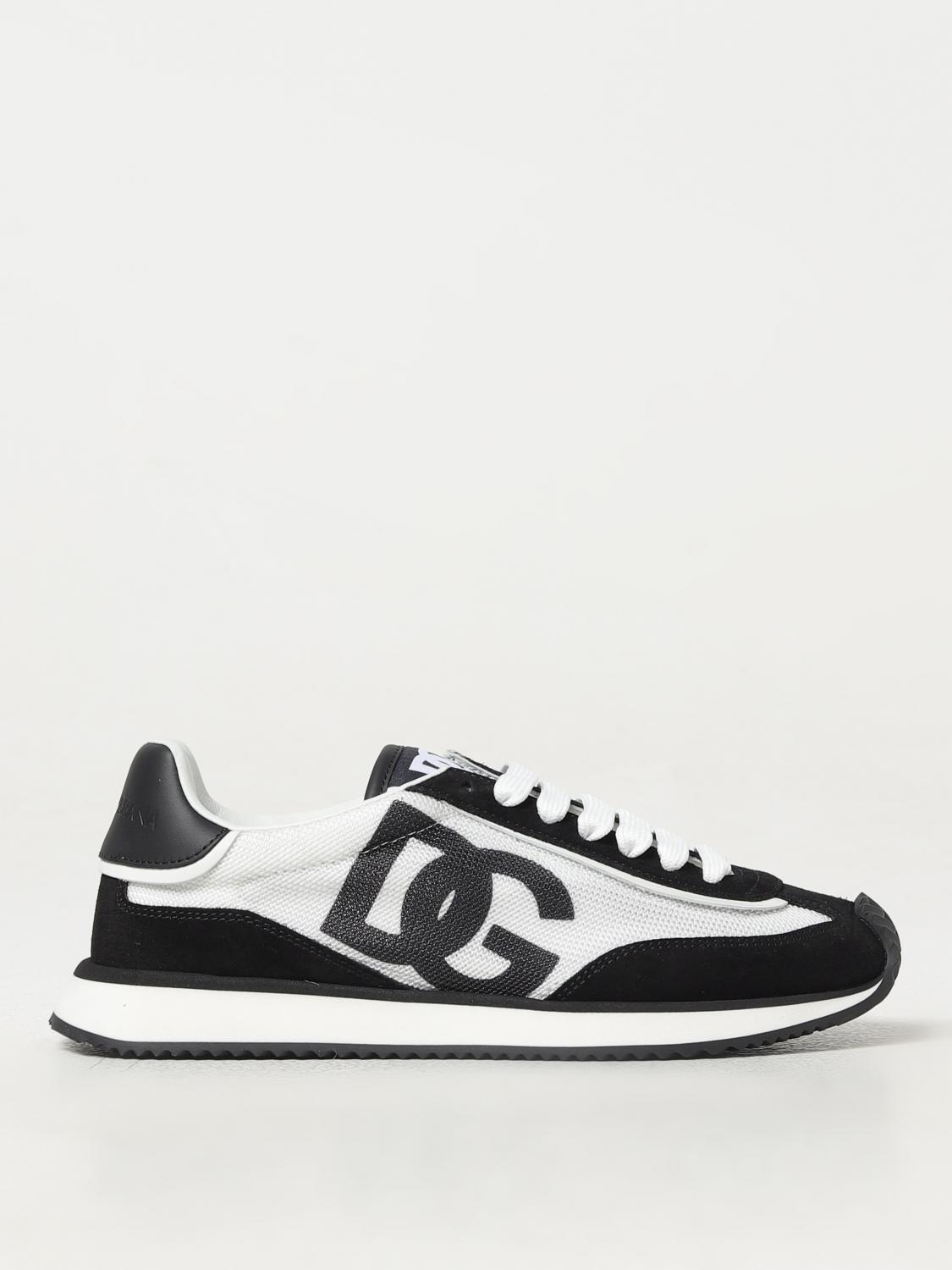 DOLCE & GABBANA SNEAKERS: Sneakers DG CUSHION Dolce & Gabbana in camoscio e nylon , Bianco - Img 1