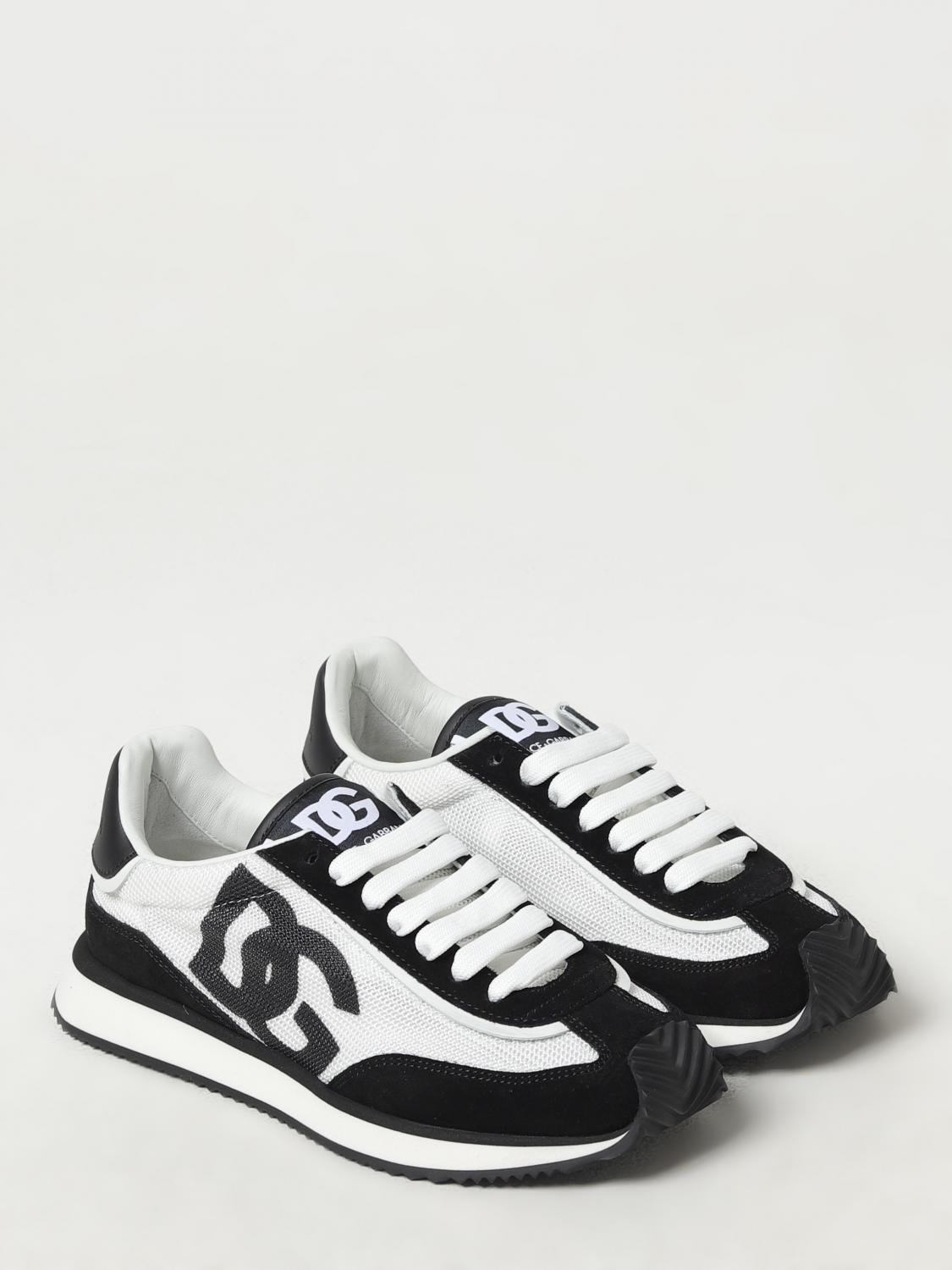 DOLCE & GABBANA SNEAKERS: Sneakers DG CUSHION Dolce & Gabbana in camoscio e nylon , Bianco - Img 2