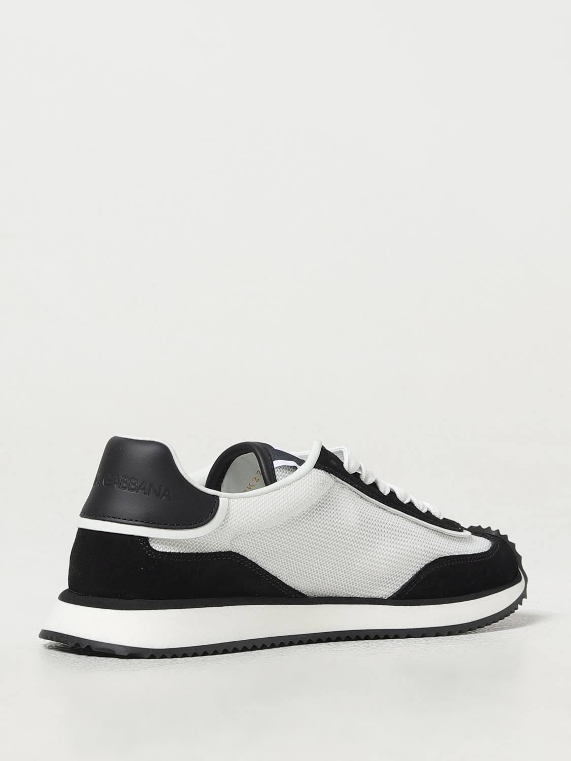 DOLCE & GABBANA SNEAKERS: Sneakers DG CUSHION Dolce & Gabbana in camoscio e nylon , Bianco - Img 3