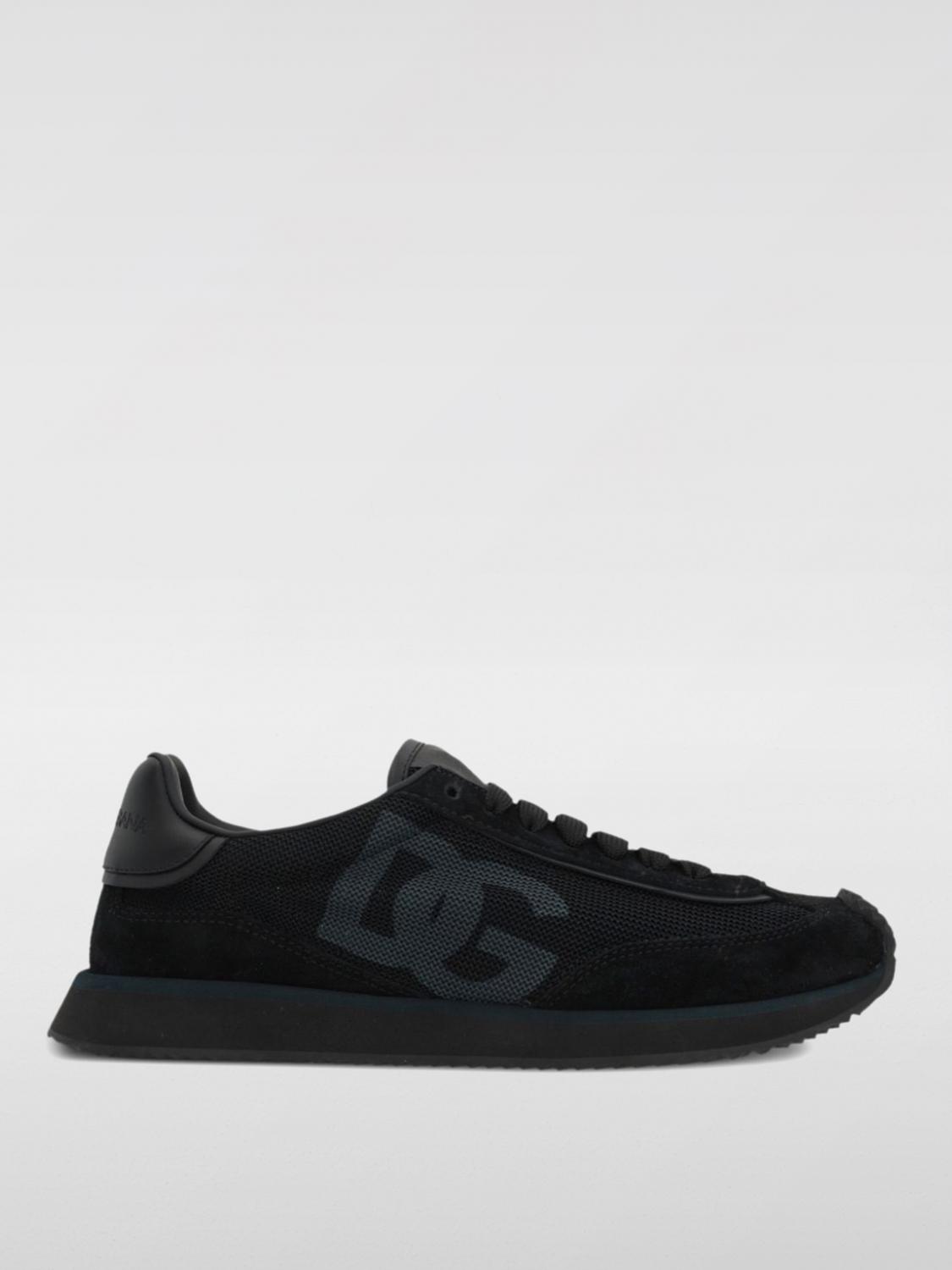 DOLCE & GABBANA SNEAKERS: Sneakers DG CUSHION Dolce & Gabbana in camoscio e nylon , Nero - Img 1