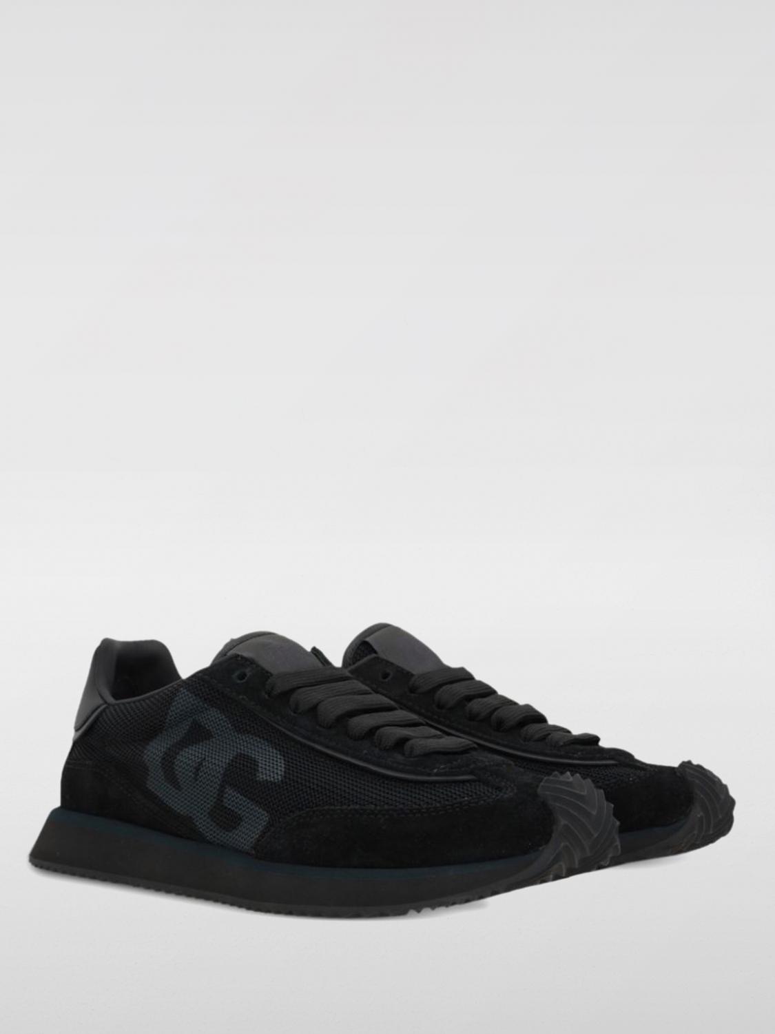 DOLCE & GABBANA SNEAKERS: Sneakers DG CUSHION Dolce & Gabbana in camoscio e nylon , Nero - Img 2