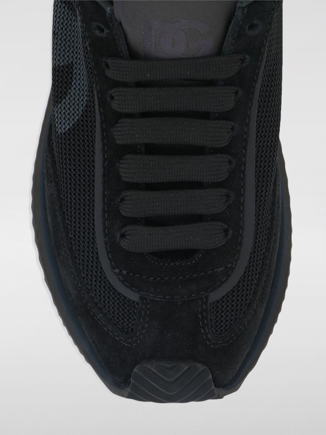 DOLCE & GABBANA SNEAKERS: Sneakers DG CUSHION Dolce & Gabbana in camoscio e nylon , Nero - Img 4