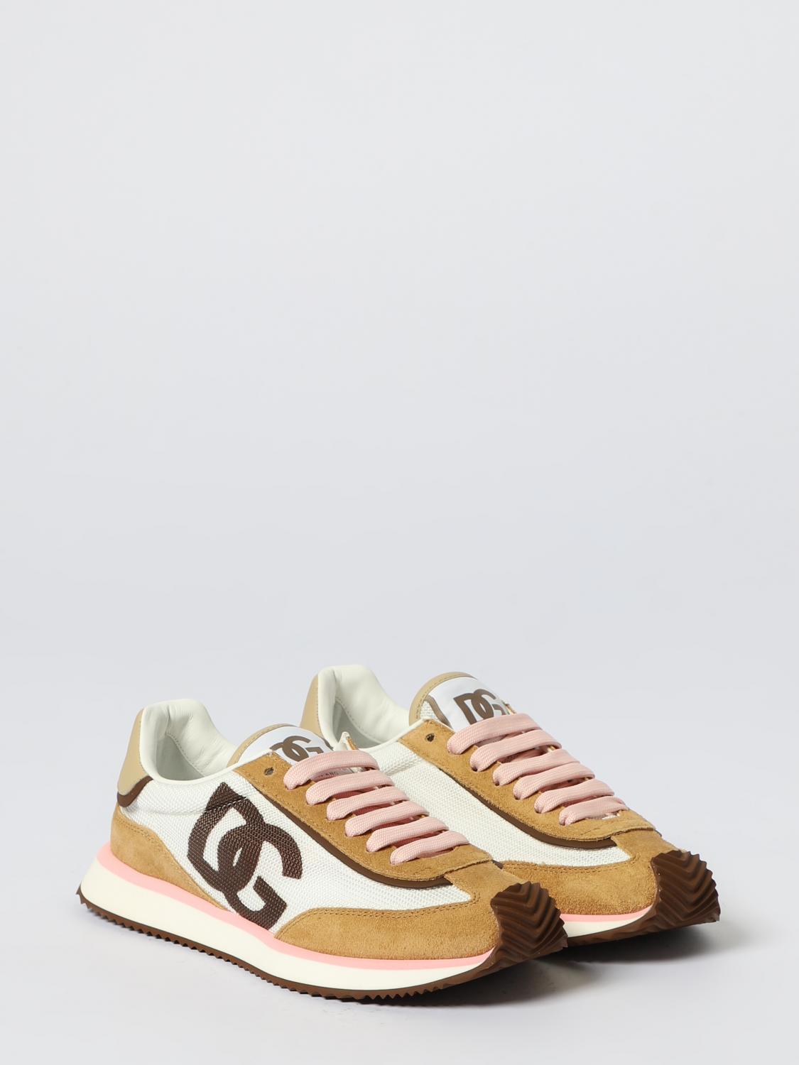 DOLCE & GABBANA SNEAKERS: Sneakers DG CUSHION Dolce & Gabbana in camoscio e nylon , Cammello - Img 2