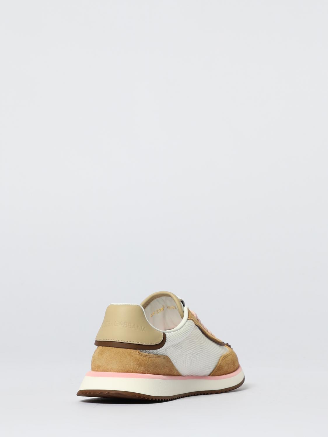 DOLCE & GABBANA SNEAKERS: Sneakers DG CUSHION Dolce & Gabbana in camoscio e nylon , Cammello - Img 3