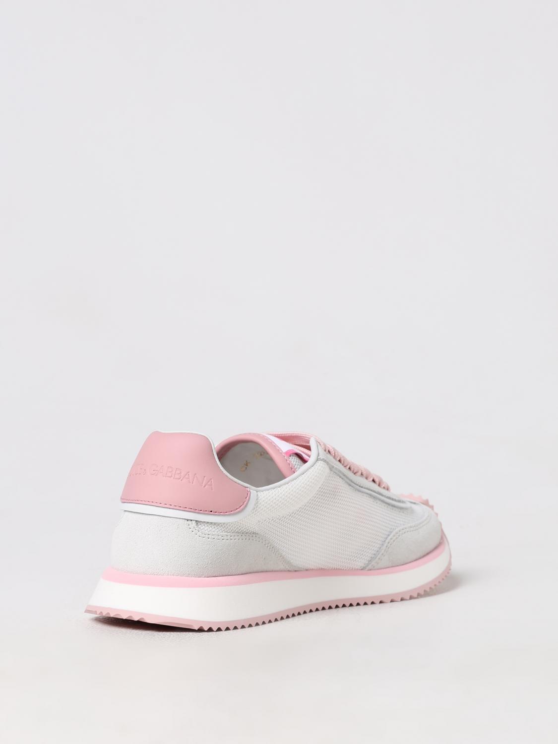 DOLCE & GABBANA SNEAKERS: Sneakers DG CUSHION Dolce & Gabbana in camoscio e nylon , Bianco 1 - Img 3