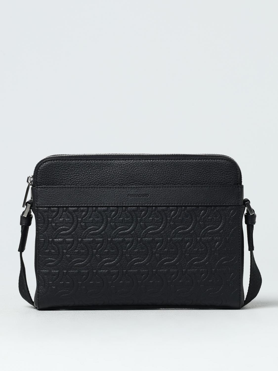 FERRAGAMO SHOULDER BAG: Bags men Ferragamo, Black - Img 1