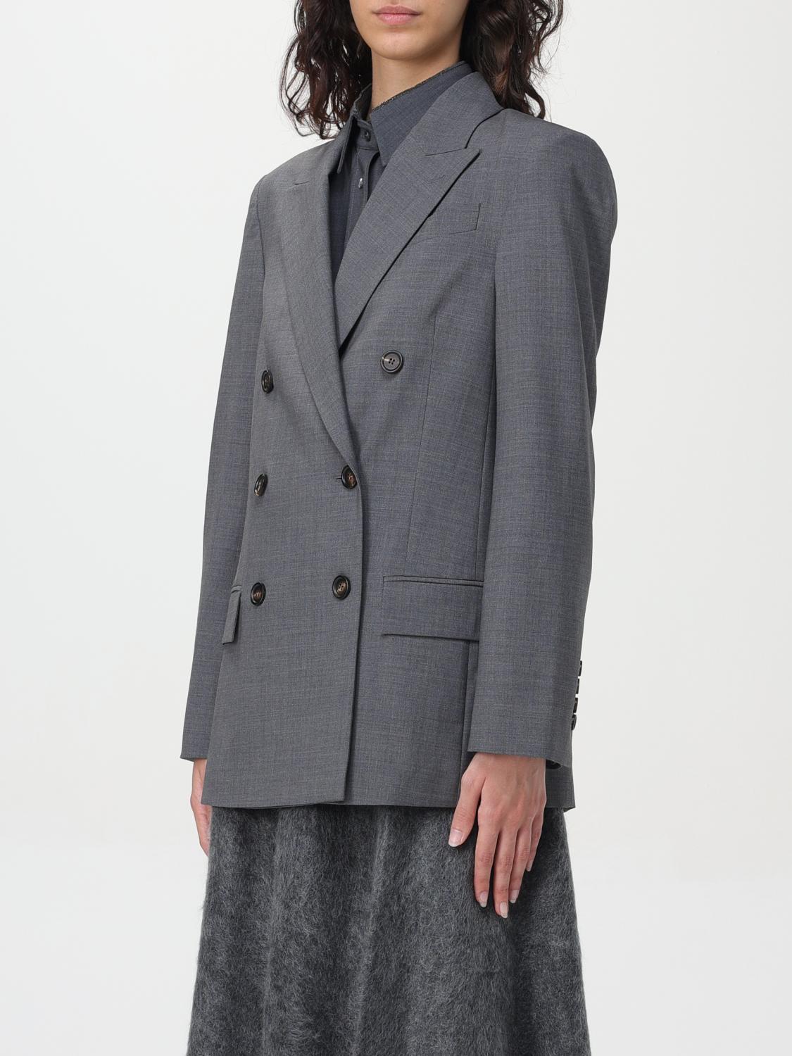 BRUNELLO CUCINELLI BLAZER: Jacket woman Brunello Cucinelli, Grey - Img 4