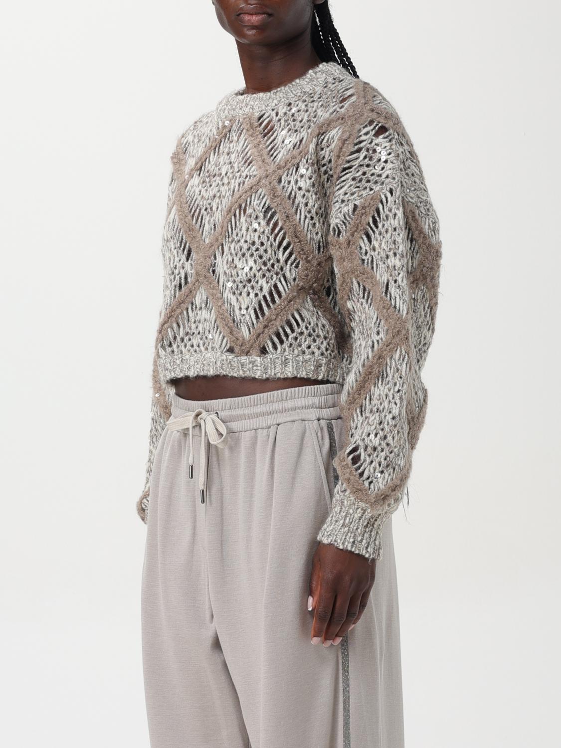 Brunello Cucinelli Cardigan woman - Beige | MCER10200P | GIGLIO.COM