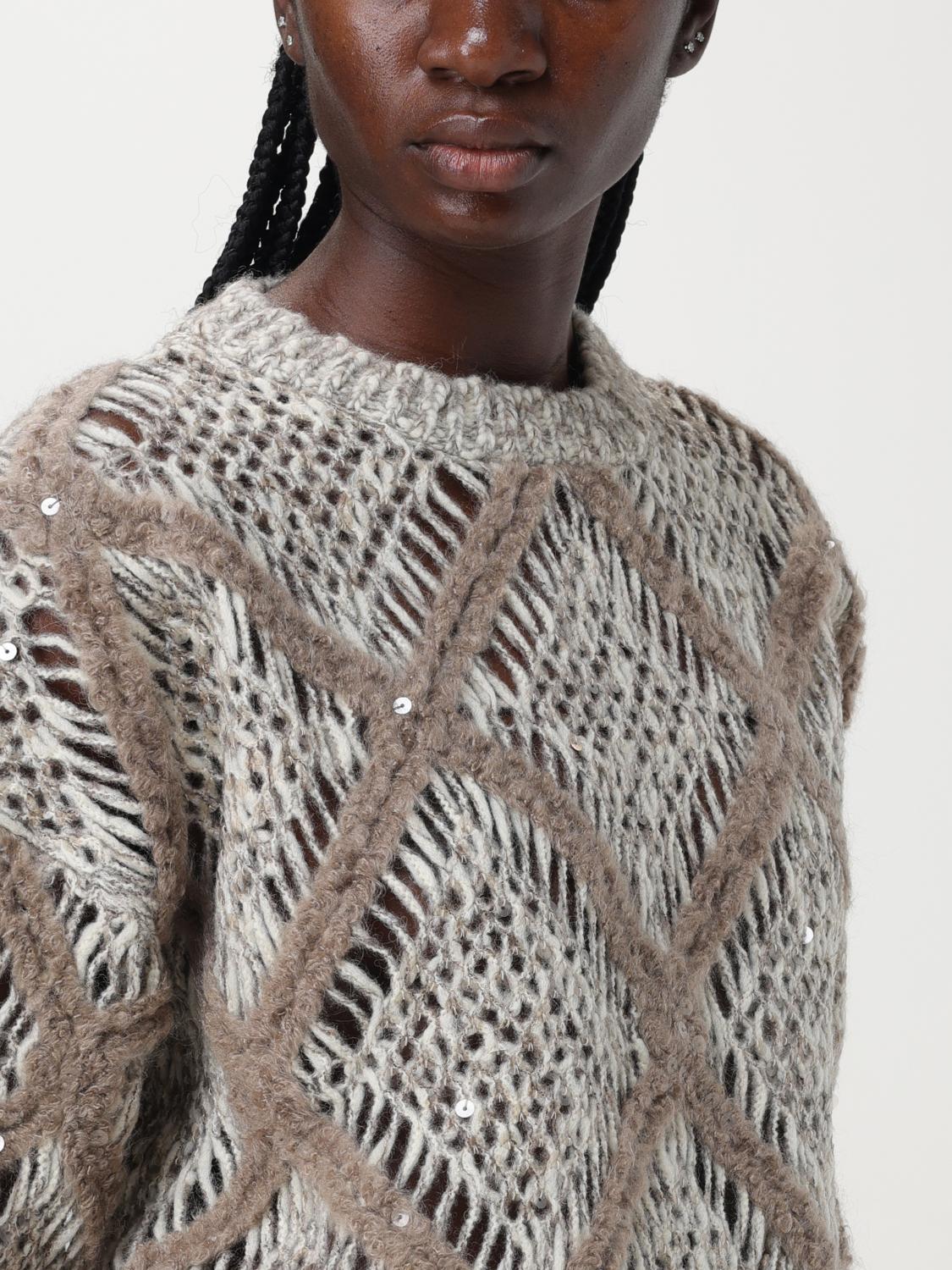 Brunello Cucinelli Cardigan woman - Beige | MCER10200P | GIGLIO.COM
