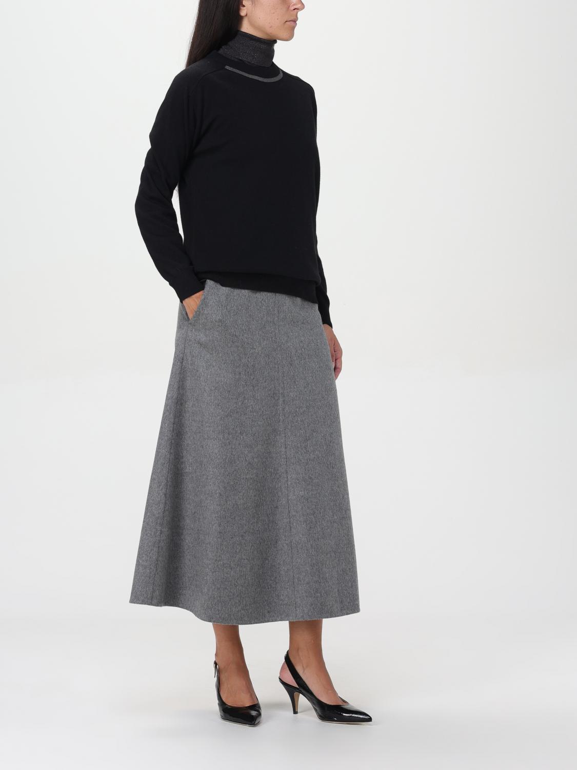 Brunello Cucinelli Skirt woman - Grey | MD565G3697 | GIGLIO.COM
