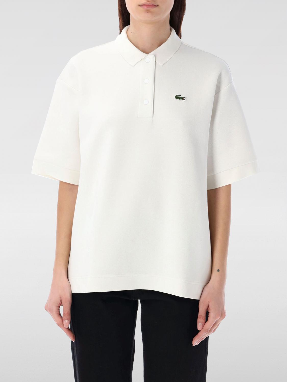 Polo Tee Shirt Lacoste Femme Blanc White Pull Lacoste Femme Blanc