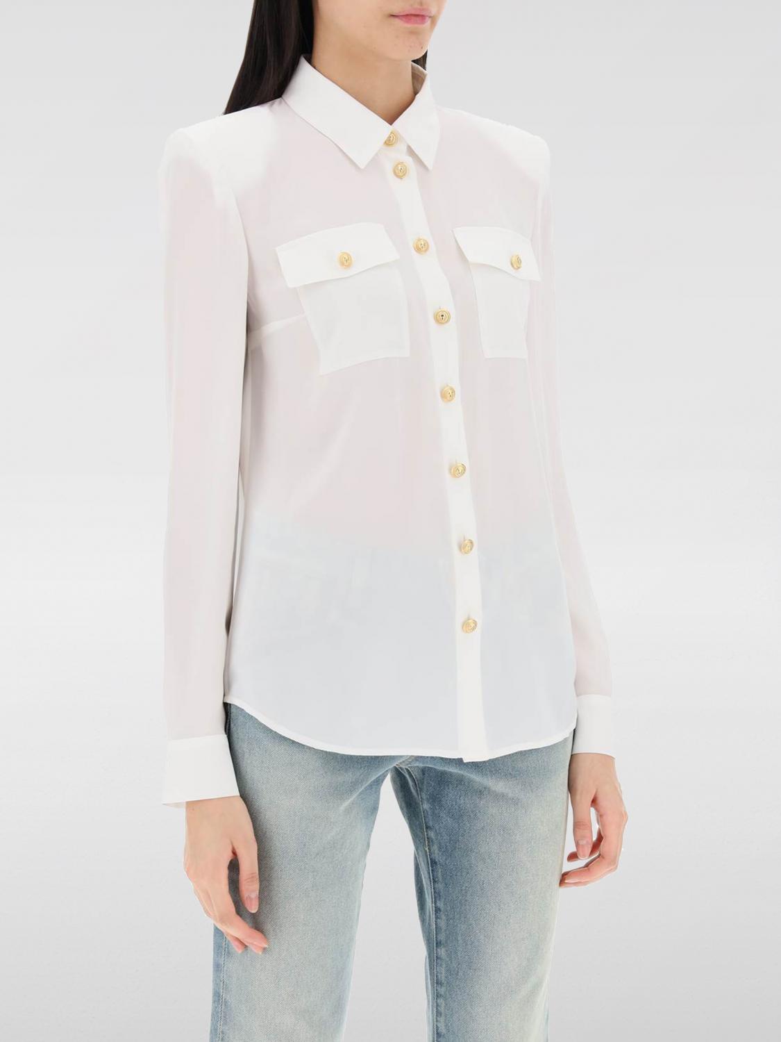 BALMAIN SHIRT: Top woman Balmain, White - Img 1