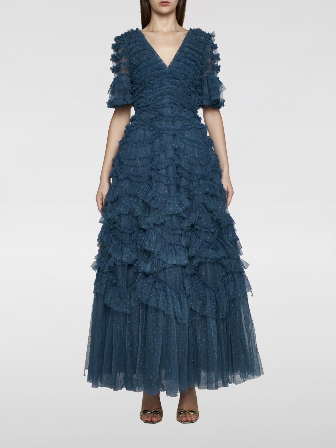 Needle & Thread Dress woman - Water | DGSS56RCR24 | GIGLIO.COM