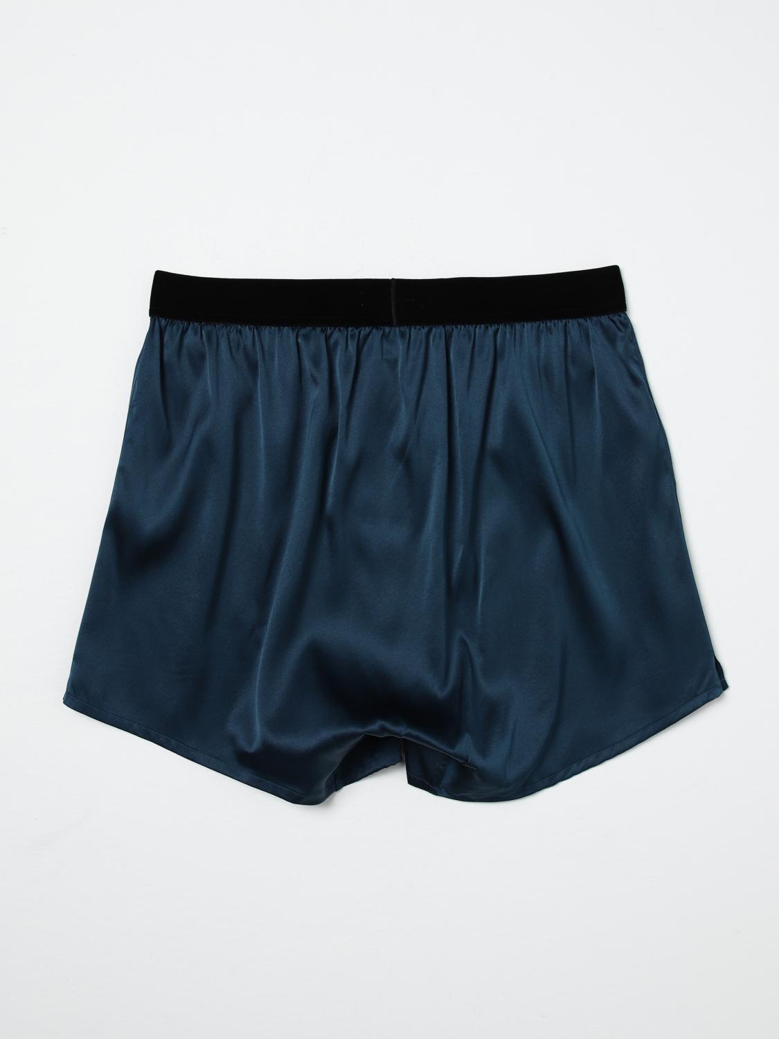 TOM FORD INTIMO: Boxer Tom Ford in seta , Blue - Img 2