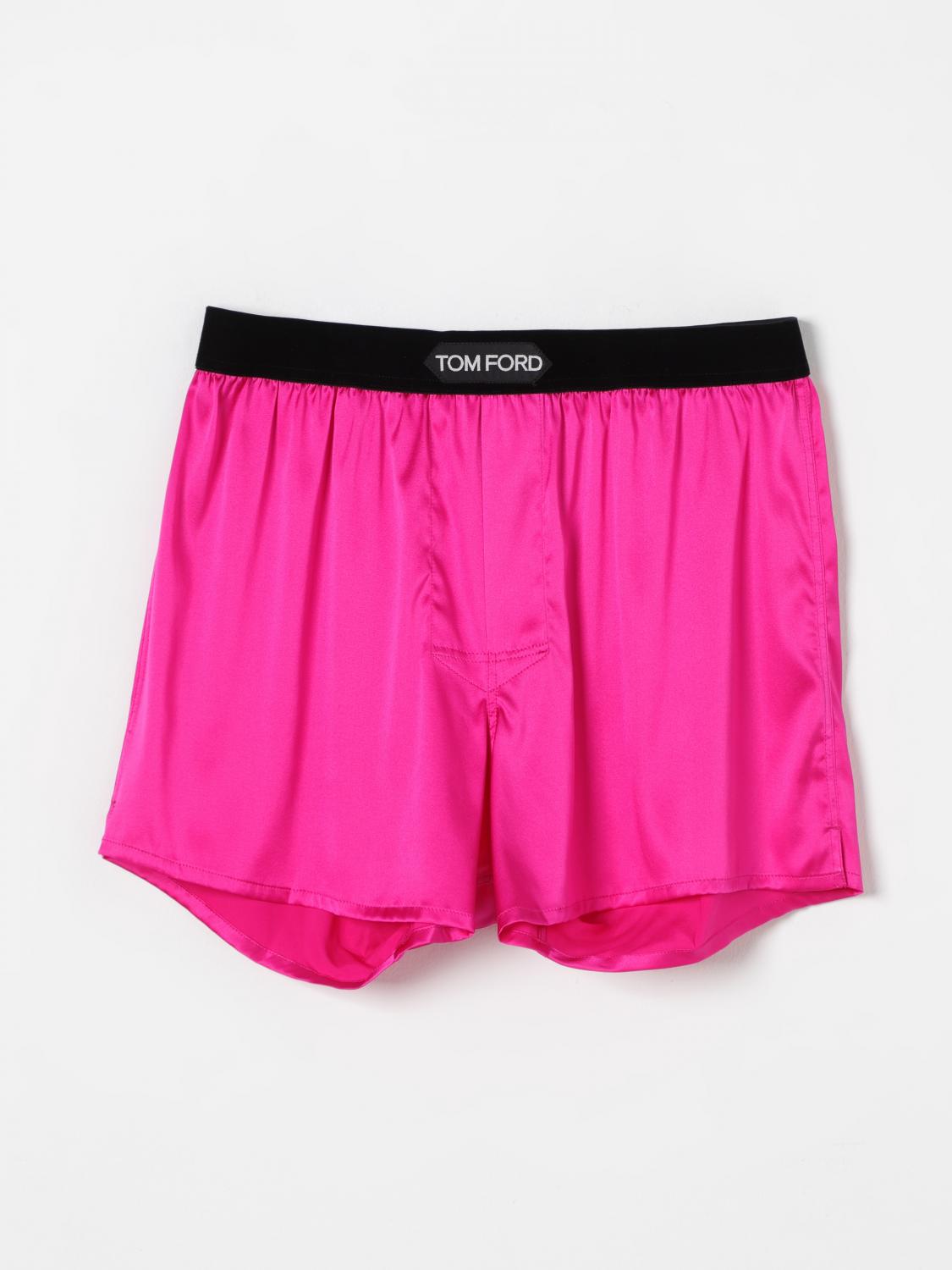 TOM FORD INTIMO: Boxer Tom Ford in seta , Rosa - Img 1