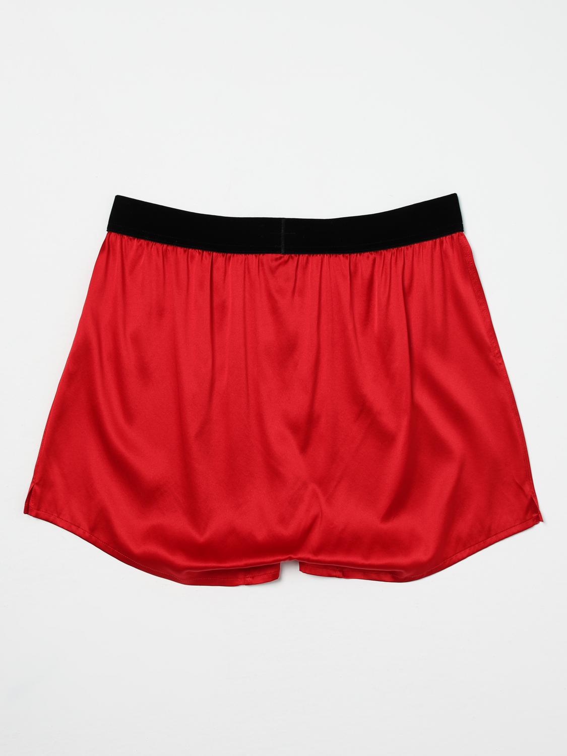 TOM FORD INTIMO: Boxer Tom Ford in seta , Rosso - Img 2