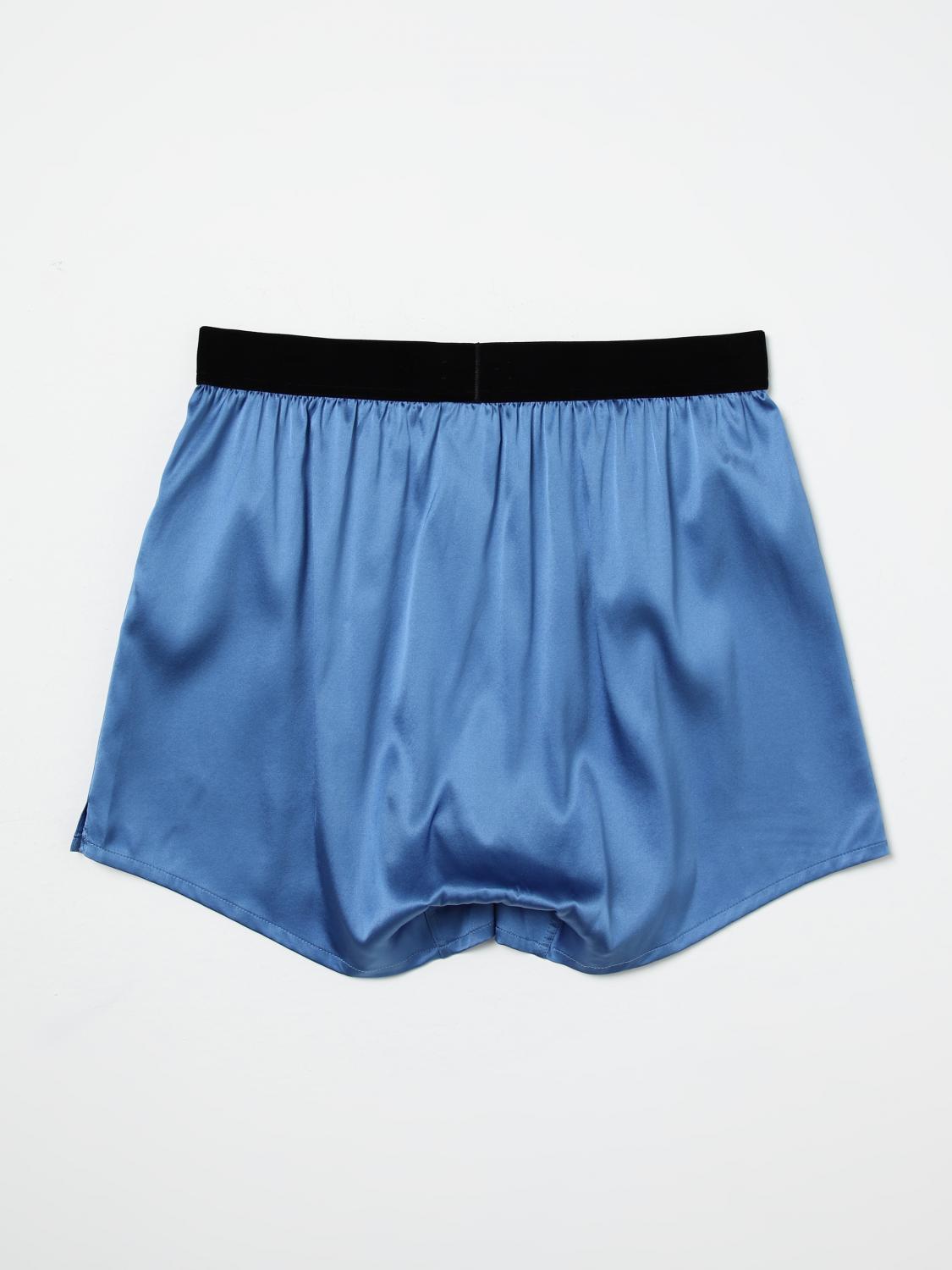 TOM FORD INTIMO: Boxer Tom Ford in seta , Blue 1 - Img 2