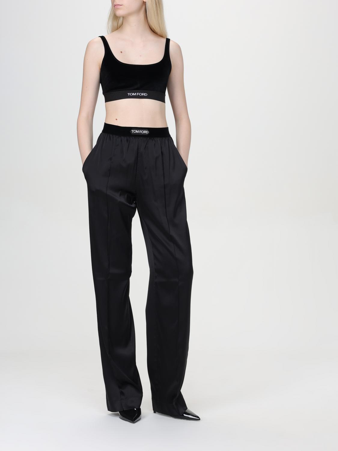 TOM FORD PANTALONI: Pantalone in misto seta Tom Ford, Nero - Img 2