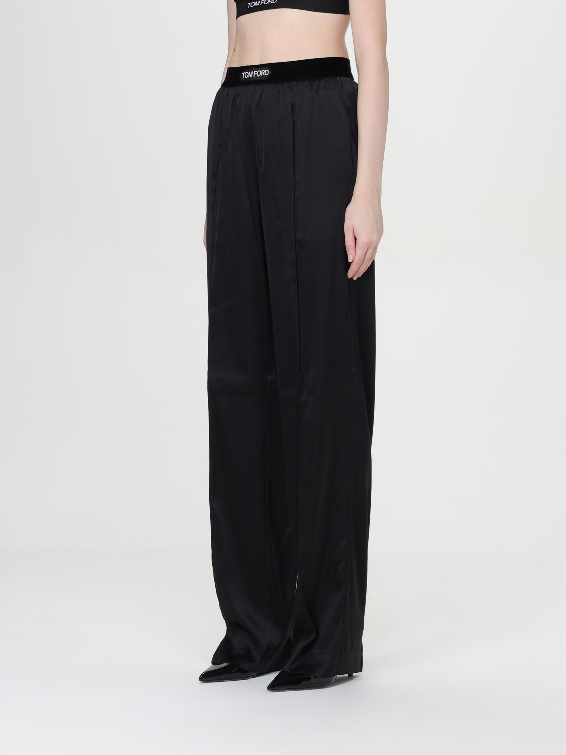 TOM FORD PANTALONI: Pantalone in misto seta Tom Ford, Nero - Img 4