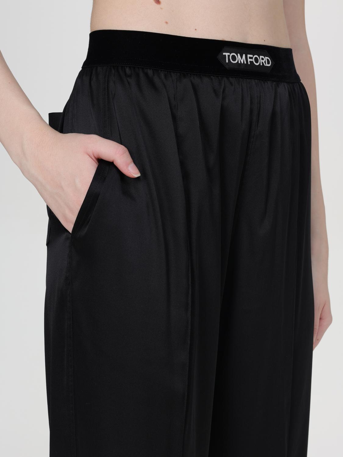 TOM FORD PANTALONI: Pantalone in misto seta Tom Ford, Nero - Img 5