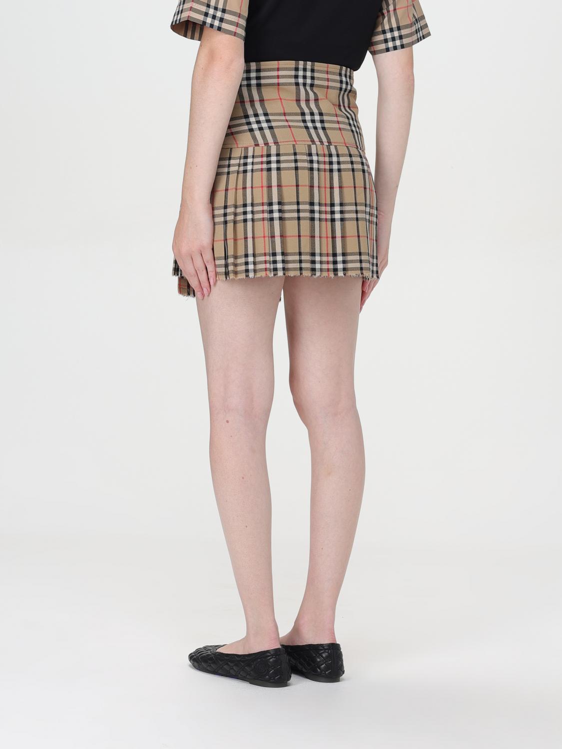 BURBERRY Skirt woman Beige Burberry skirt 8025832 online at GIGLIO.COM