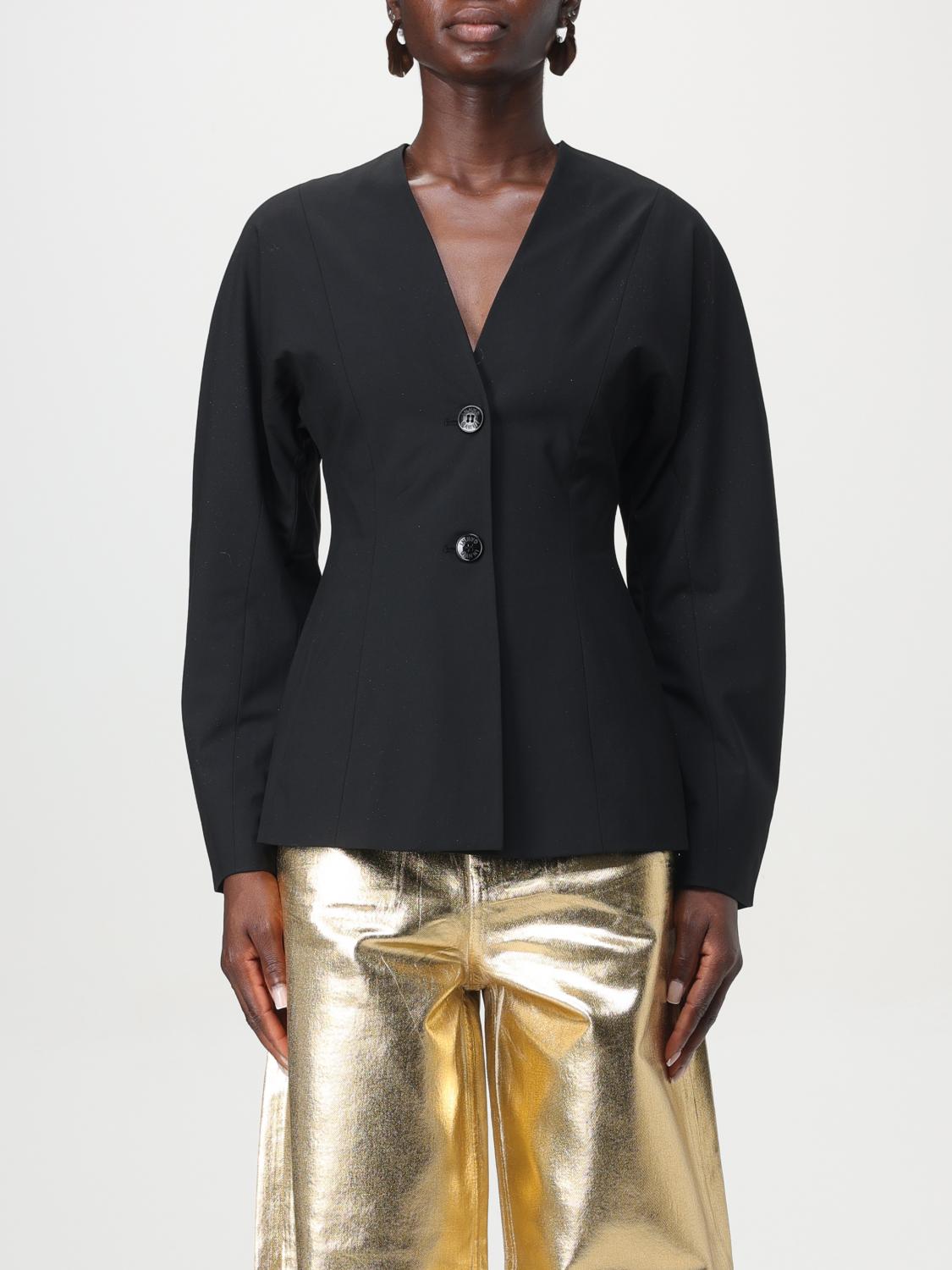 Ganni ジャケット レディース - ブラック | F8339 | GIGLIO.COM