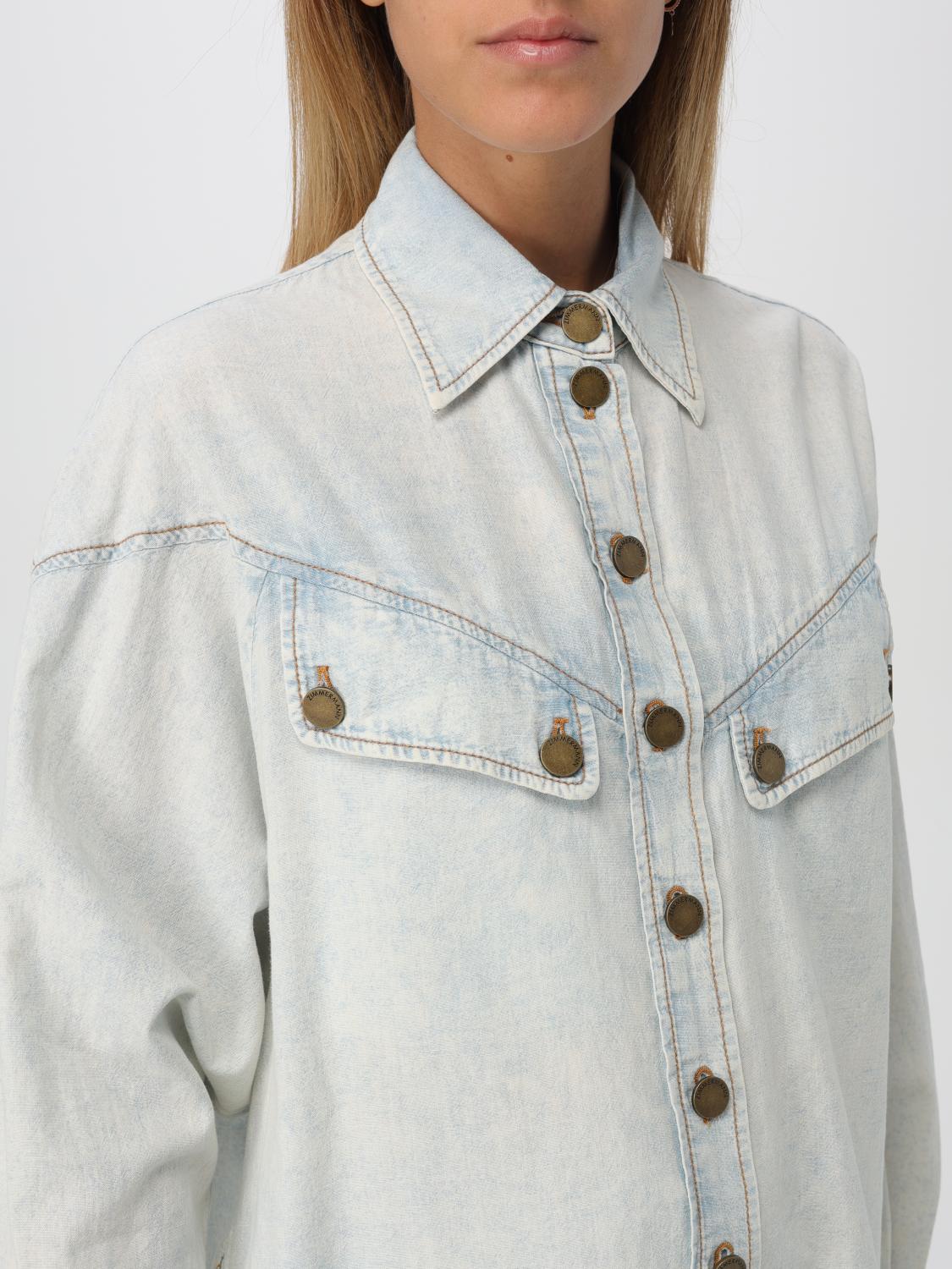 ZIMMERMANN CAMICIA: Camicia Zimmermann in denim di cotone , Blue - Img 5