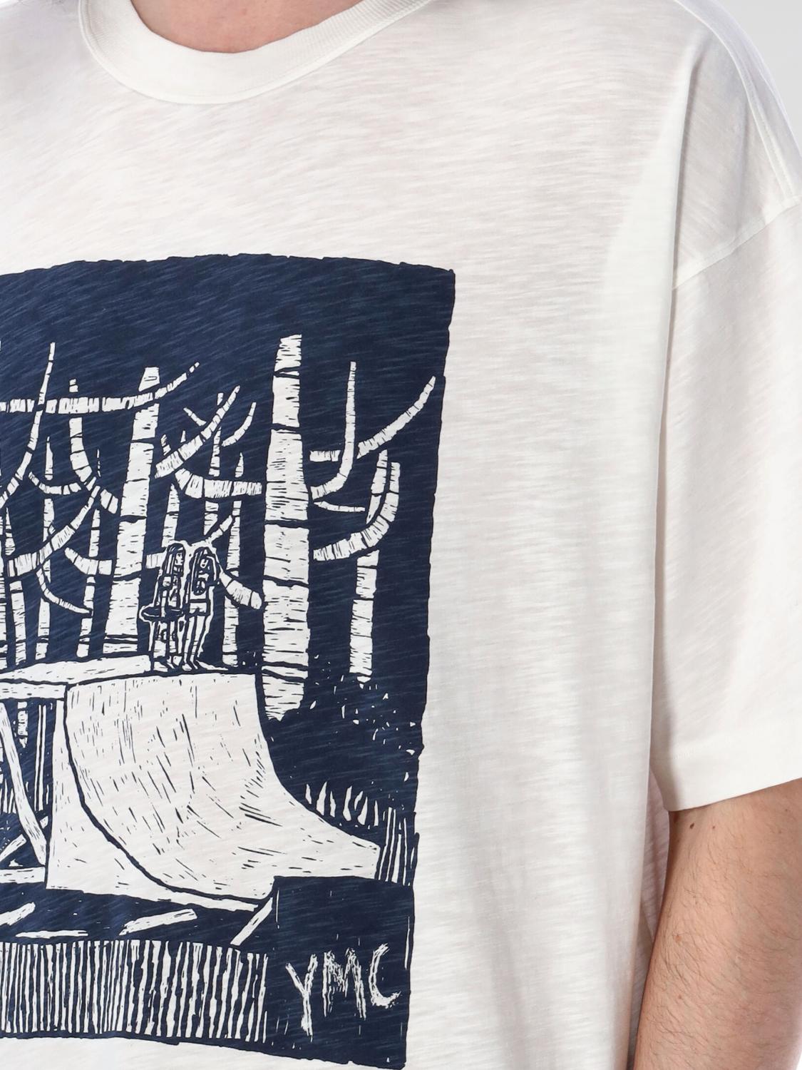 YMC: T-shirt men - White | Ymc t-shirt P6WAMC online at