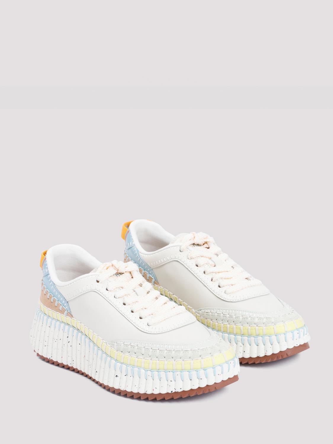 CHLOÉ SNEAKERS: Sneakers Chloè in pelle , Bianco 1 - Img 2