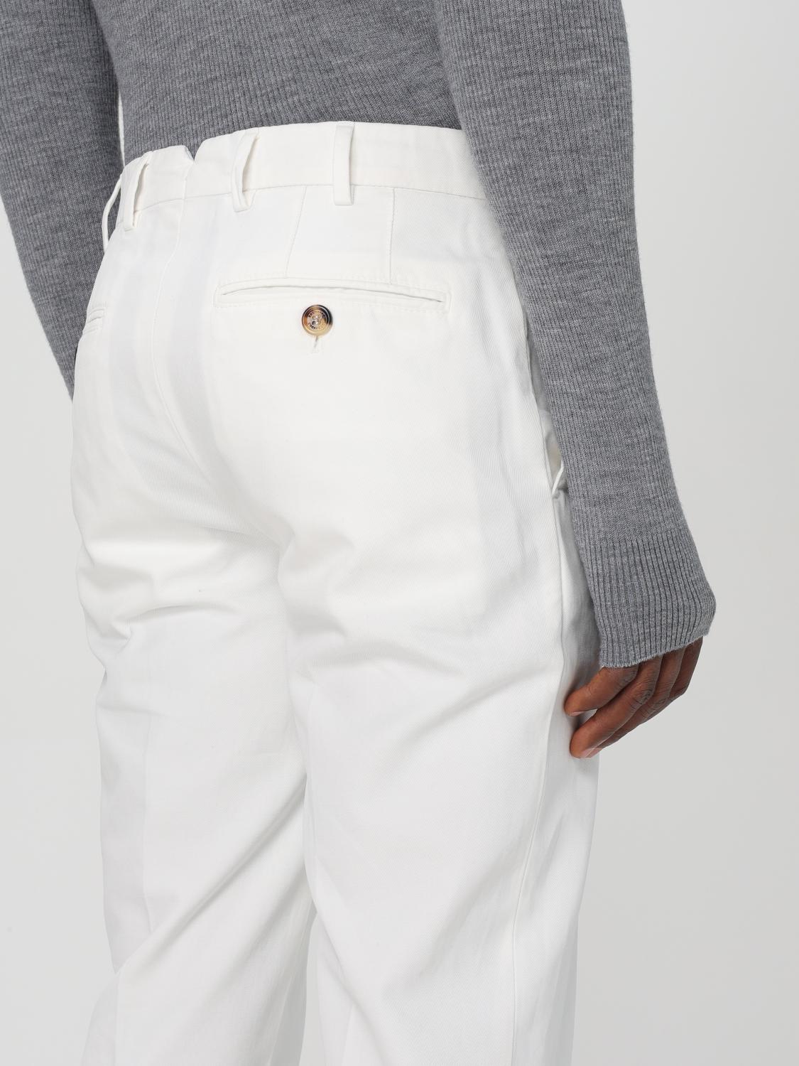 BRUNELLO CUCINELLI 팬츠: Brunello Cucinelli 코튼 팬츠, 화이트 - Img 5