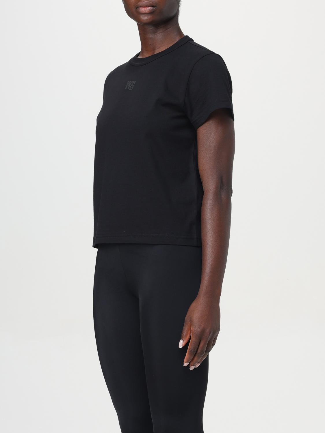 T BY ALEXANDER WANG T-SHIRTS: T-shirt T by Alexander Wang in cotone , Nero - Img 3