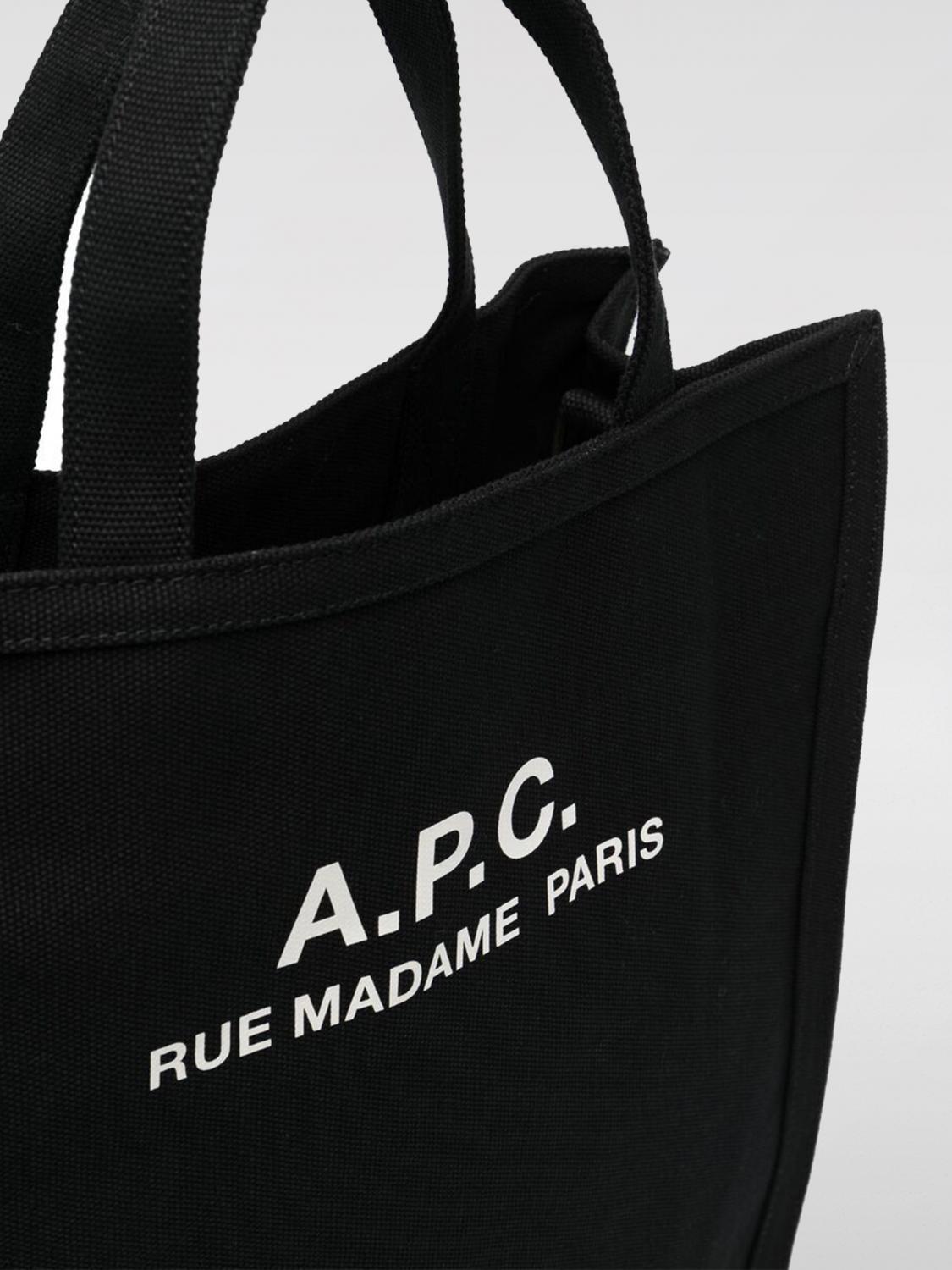 A.P.C. BORSA A TRACOLLA: Borsa Recuperation A.P.C. in canvas , Nero - Img 4