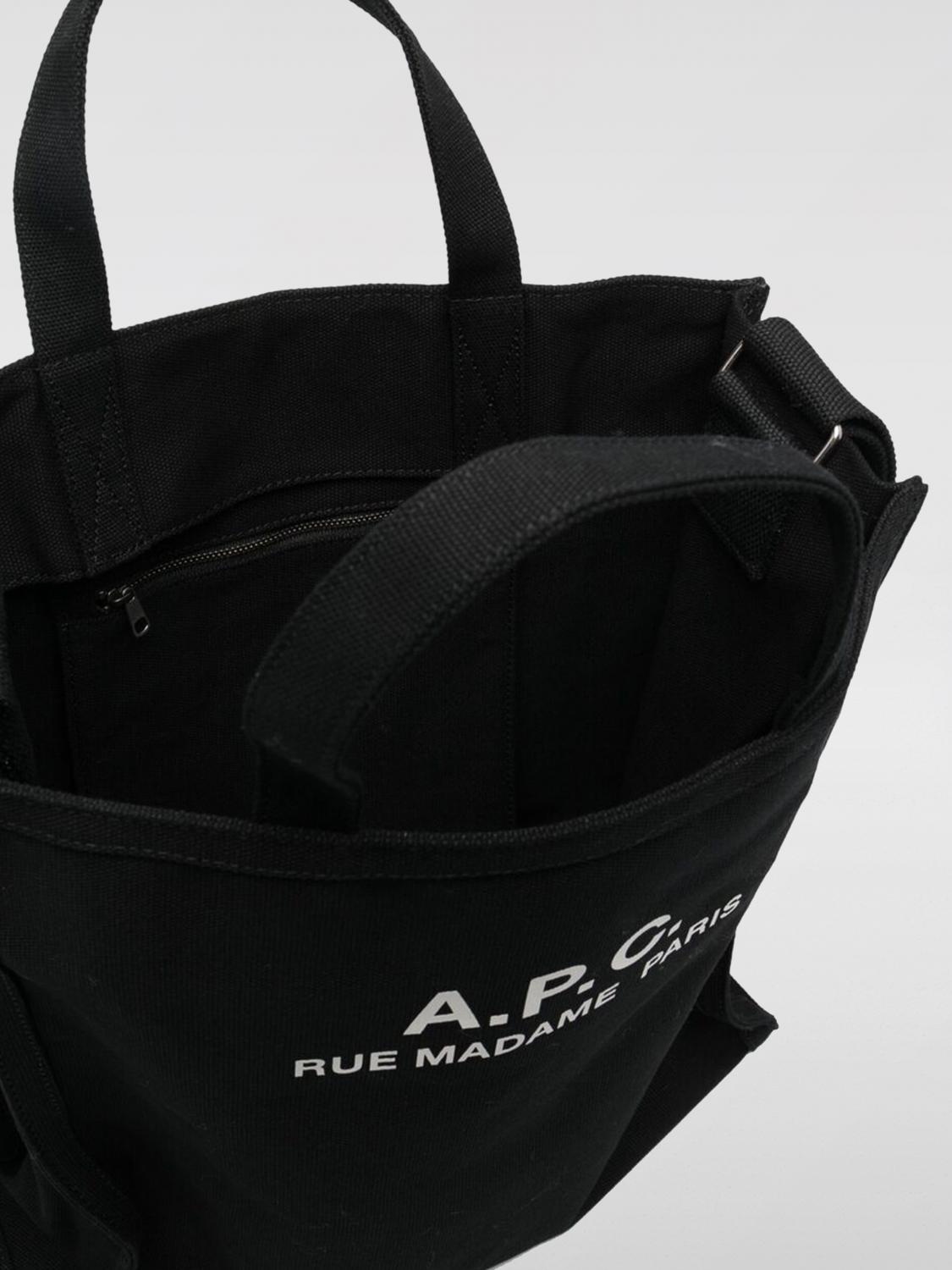 A.P.C. BORSA A TRACOLLA: Borsa Recuperation A.P.C. in canvas , Nero - Img 5