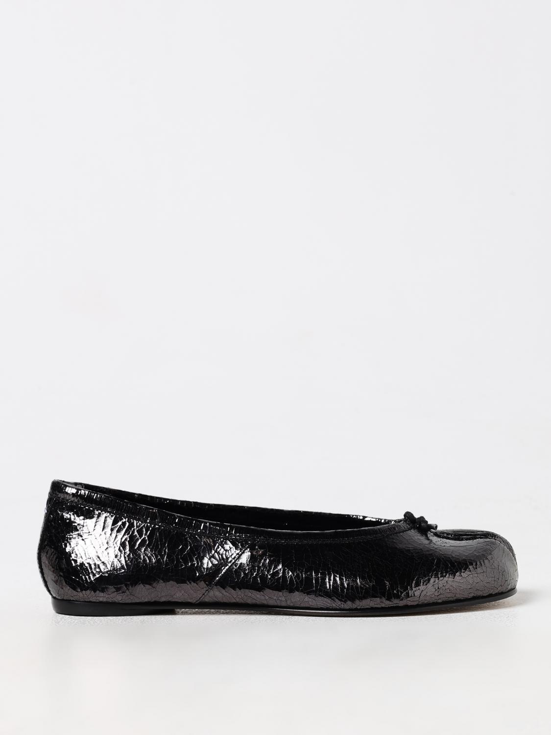 MAISON MARGIELA BALLERINE: Ballerina Tabi Maison Margiela in vernice cracklè , Nero - Img 1