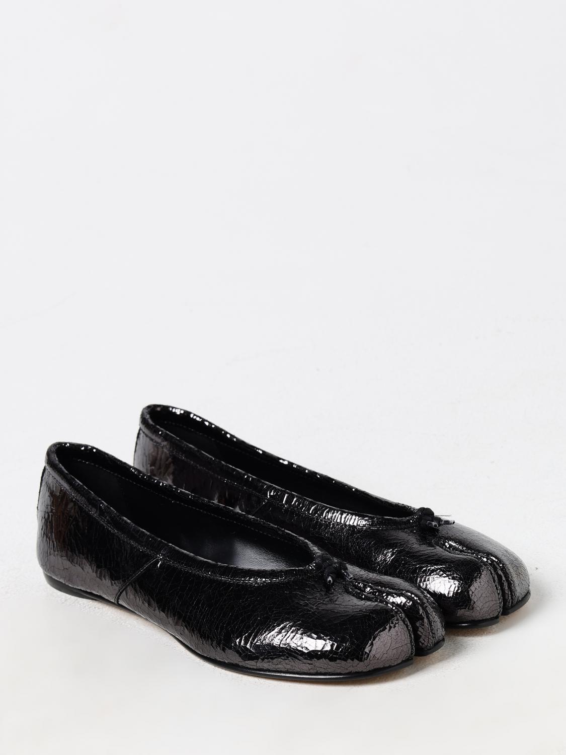 MAISON MARGIELA BALLERINE: Ballerina Tabi Maison Margiela in vernice cracklè , Nero - Img 2