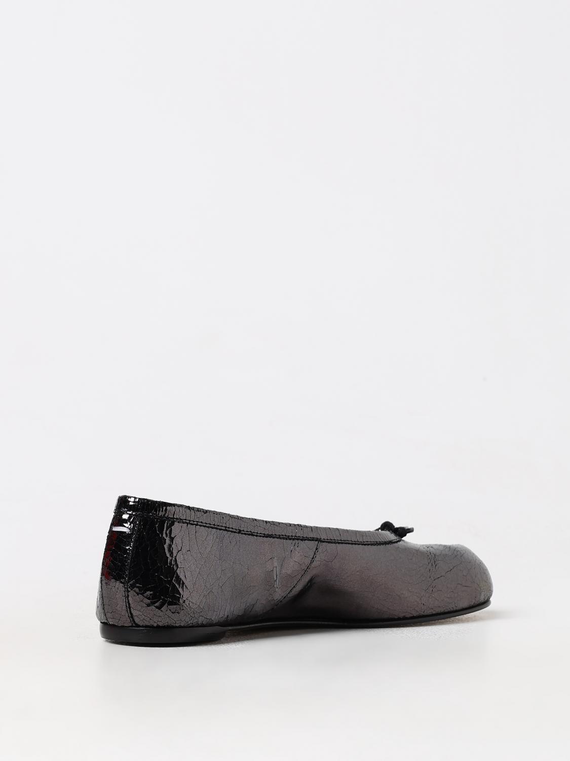 MAISON MARGIELA BALLERINE: Ballerina Tabi Maison Margiela in vernice cracklè , Nero - Img 3
