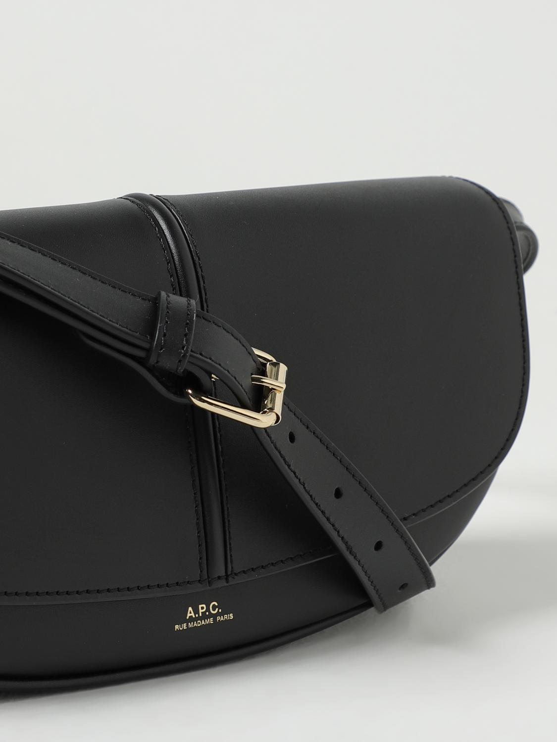 A.P.C. BORSA A SPALLA: Borsa Betty A.P.C. in pelle, Nero - Img 3