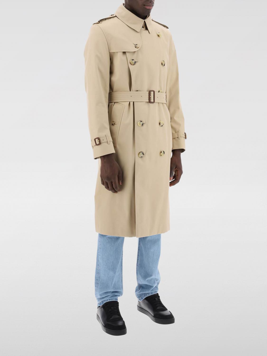 BURBERRY JACKET: Burberry cotton trench coat, Honey - Img 1