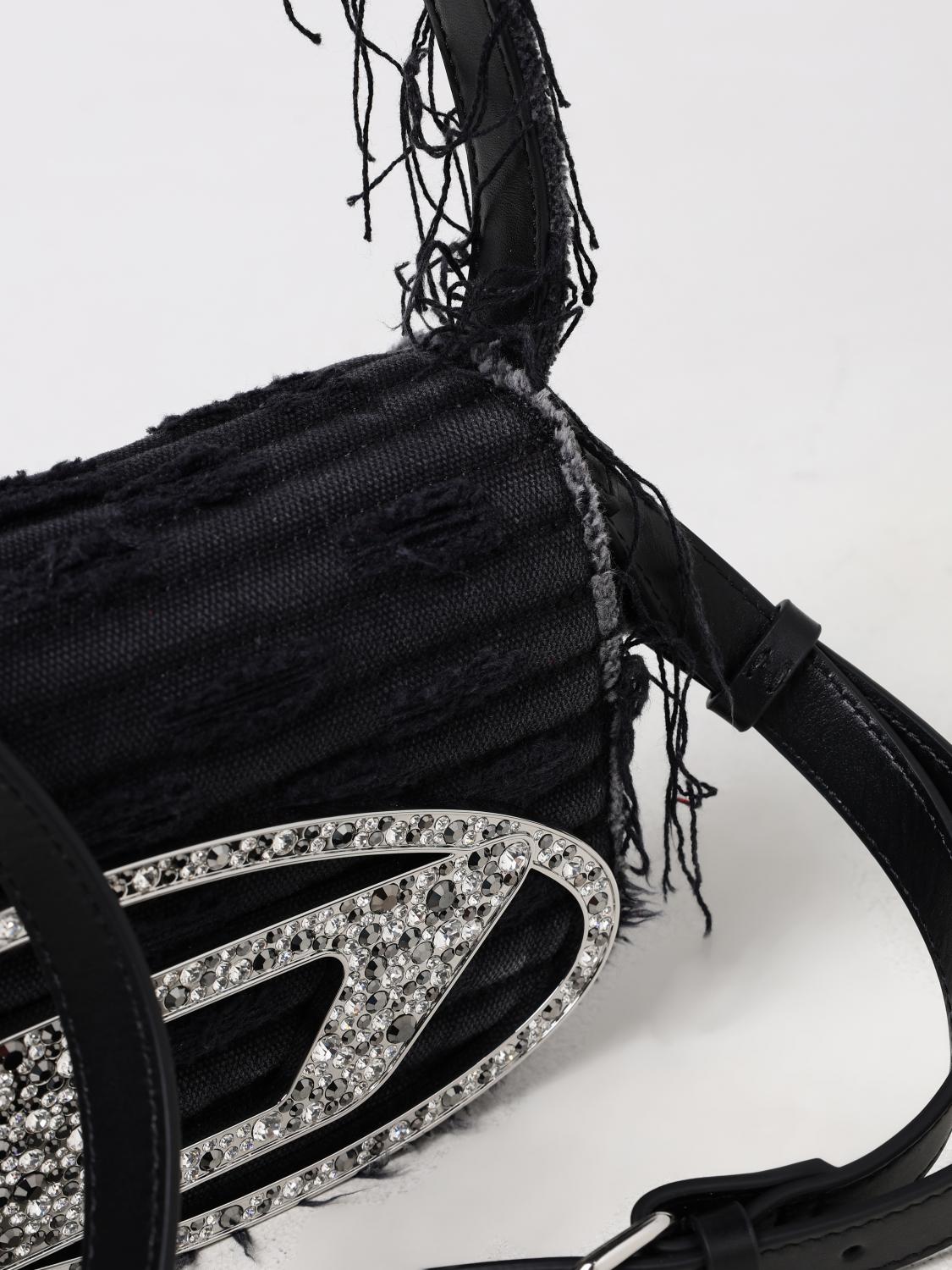 DIESEL: Shoulder bag woman - Black | Diesel mini bag X08396P6319 online ...