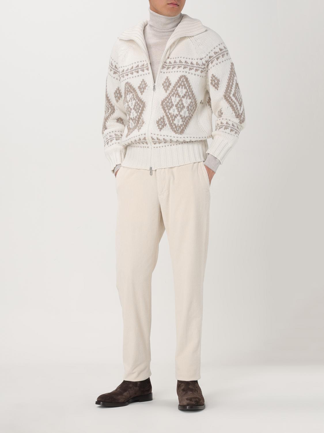 BRUNELLO CUCINELLI SWEATER: Sweater men Brunello Cucinelli, Pearl - Img 2