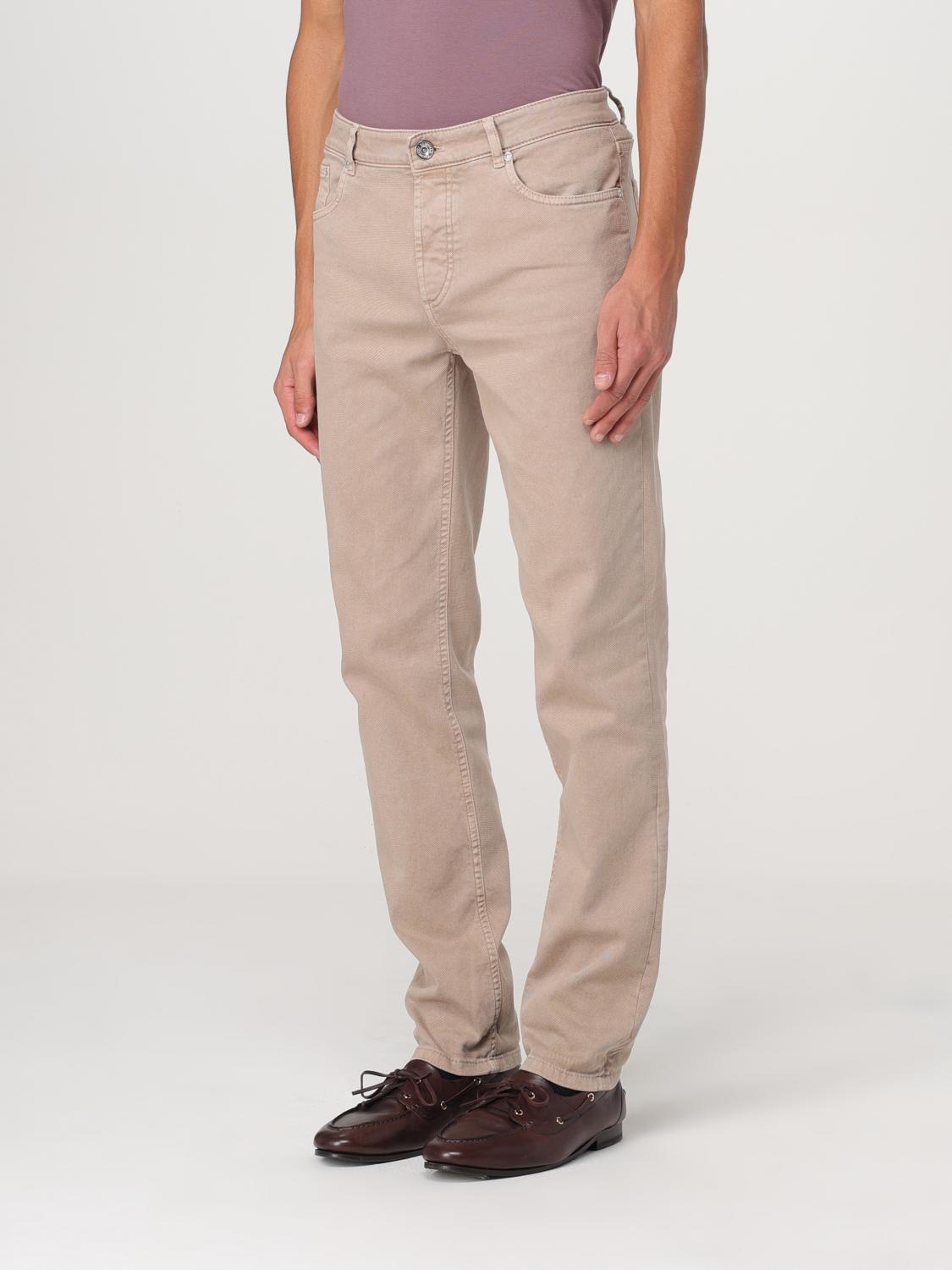 BRUNELLO CUCINELLI PANTALONI: Pantalone Brunello Cucinelli in cotone , Marrone - Img 4