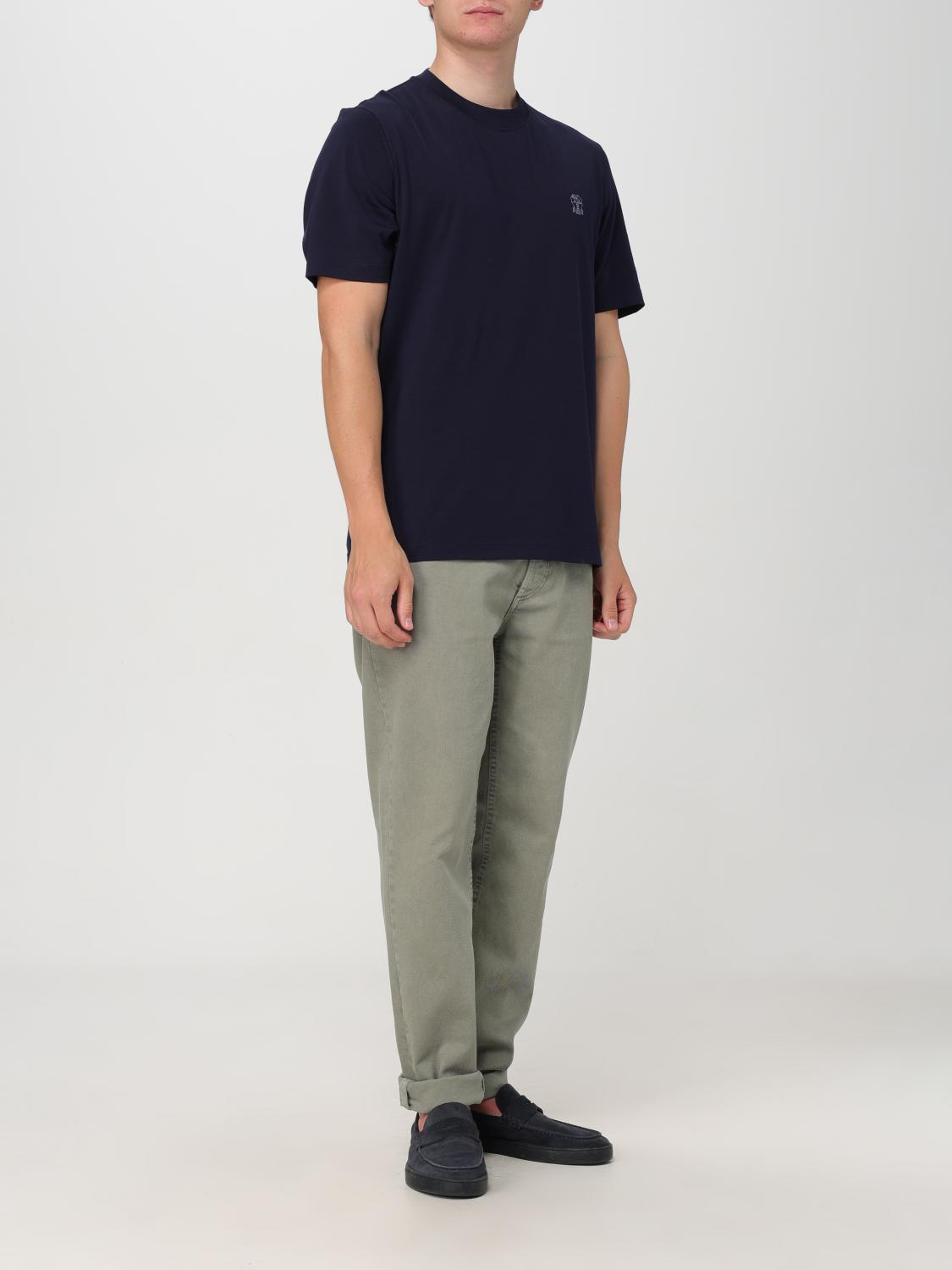 BRUNELLO CUCINELLI PANTS: Cotton Trousers Brunello Cucinelli, Military - Img 2