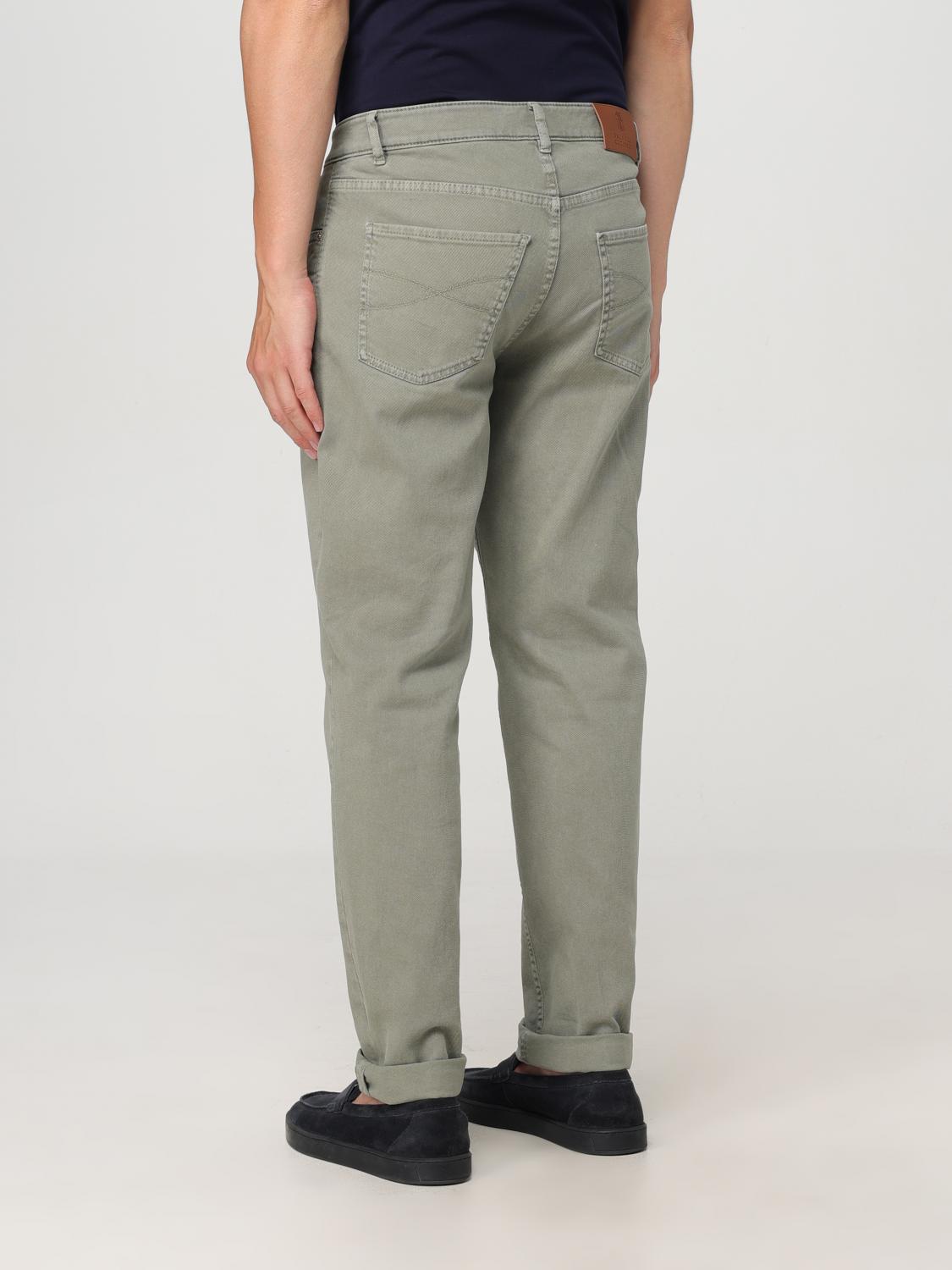 BRUNELLO CUCINELLI PANTS: Cotton Trousers Brunello Cucinelli, Military - Img 3