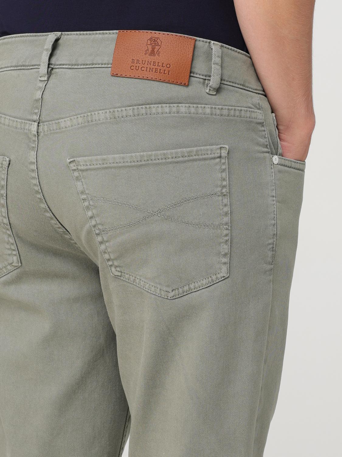 BRUNELLO CUCINELLI PANTS: Cotton Trousers Brunello Cucinelli, Military - Img 5