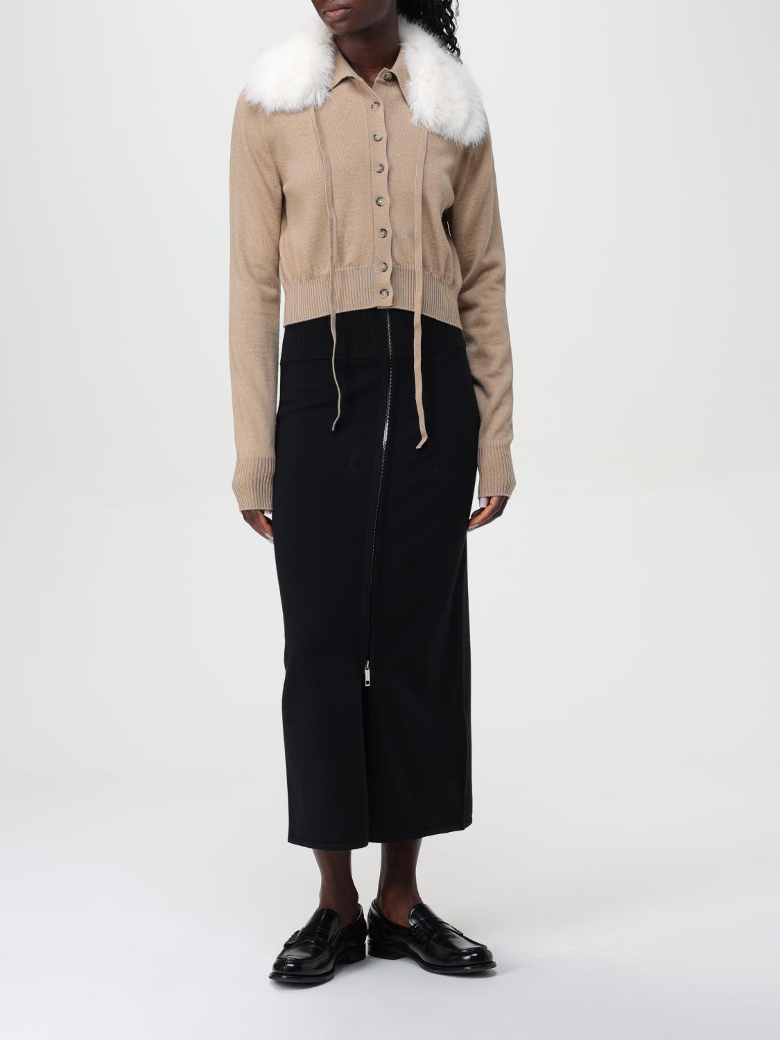 SPORTMAX CÁRDIGAN: Jersey mujer Sportmax, Marrón - Img 2