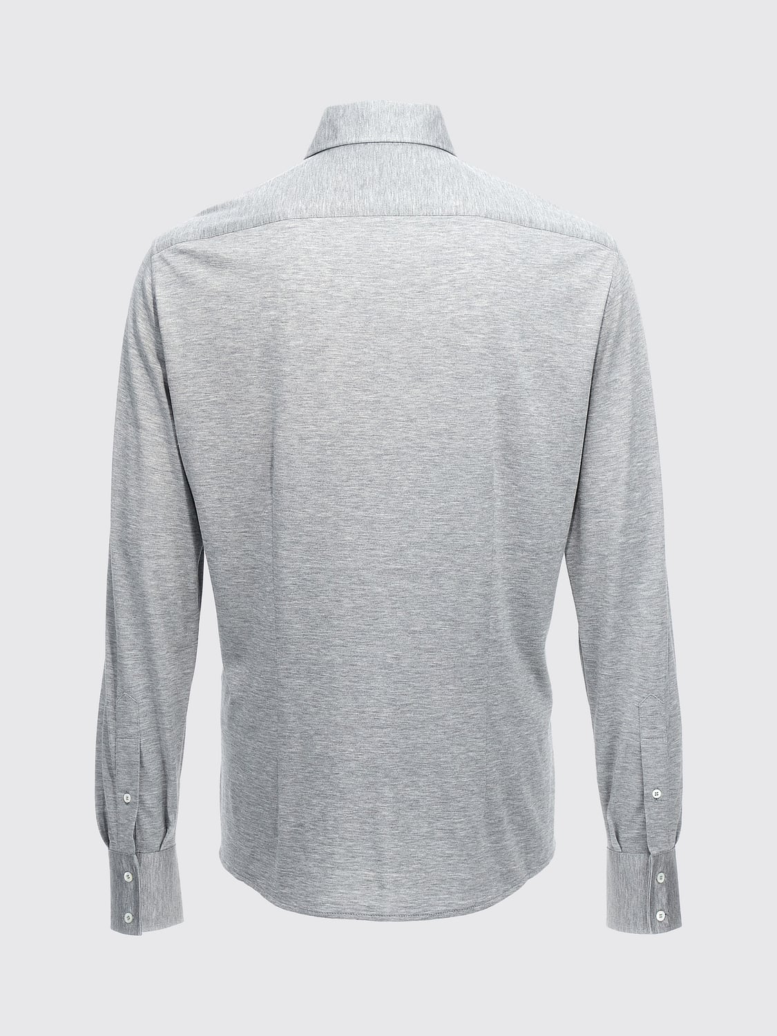 BRUNELLO CUCINELLI CAMICIA: Camicia Brunello Cucinelli in misto seta e cotone , Grigio 1 - Img 2