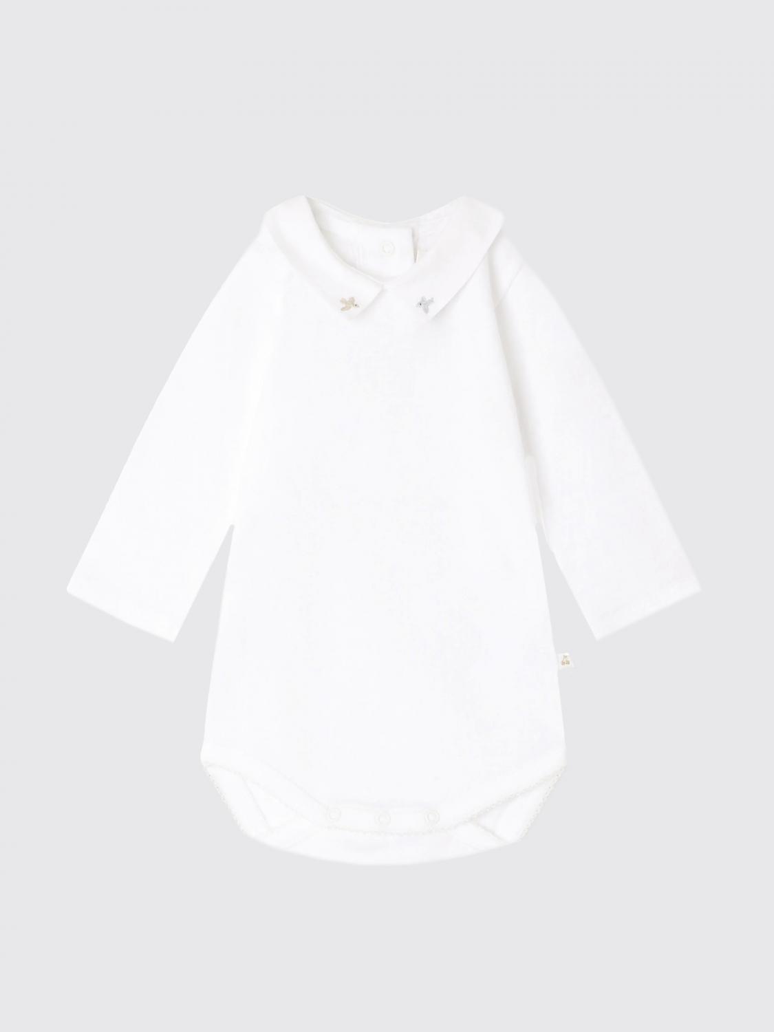 BONPOINT BODY: Bonpoint baby bodysuit, White - Img 1