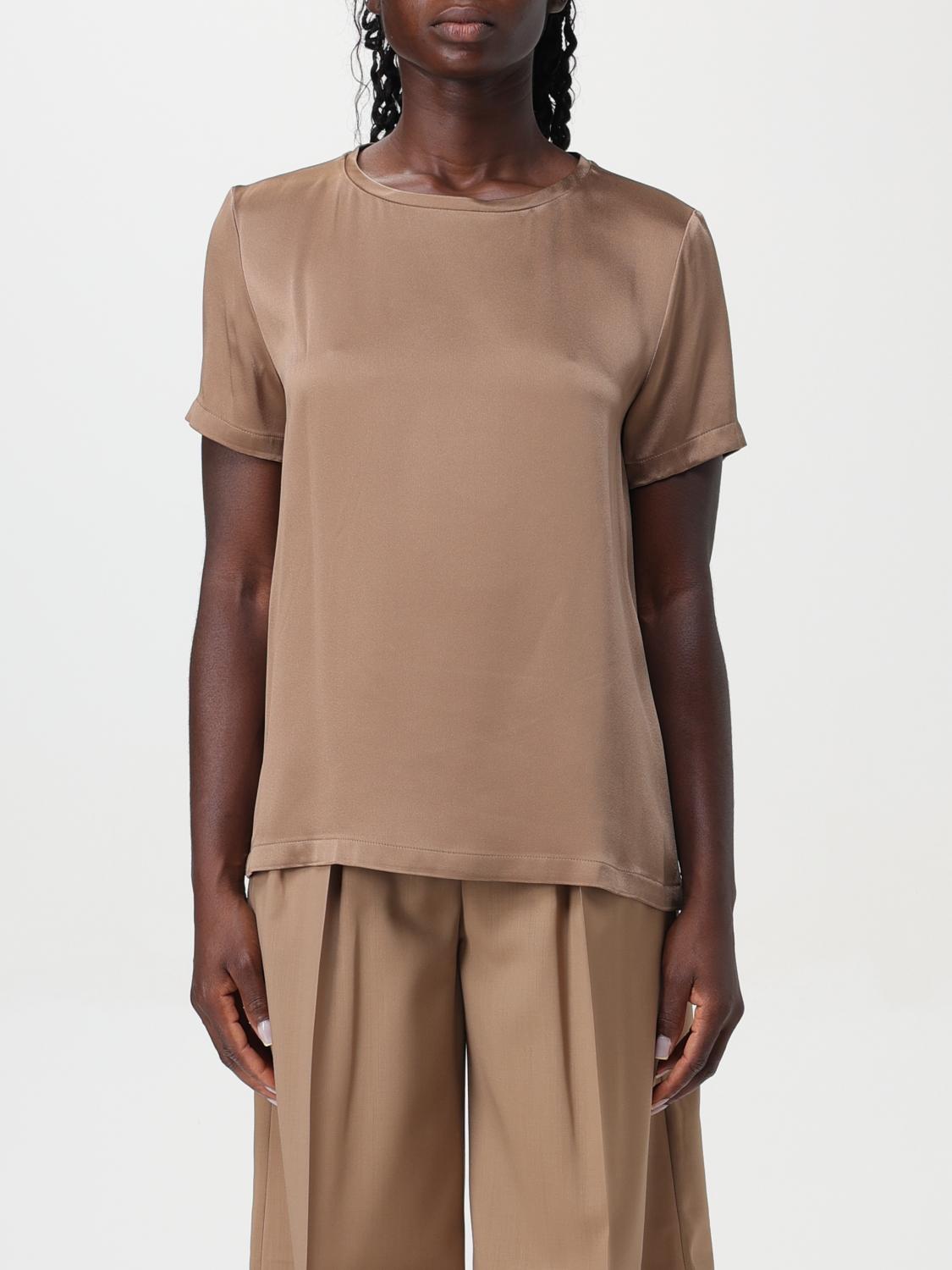 'S MAX MARA T-SHIRTS: T-shirt basic Rebecca 's Max Mara, Marrone - Img 1